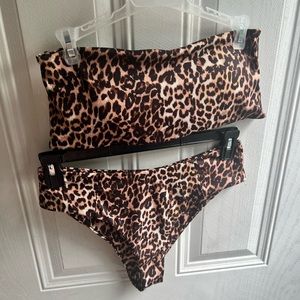 Cheetah print bikini set from shein size large